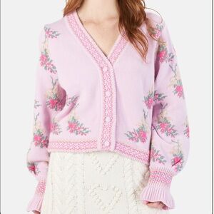 LoveShackFancy Boscom Cardigan Sweater